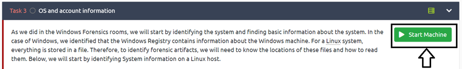 Press the button in the top right corner of the task to start the machine